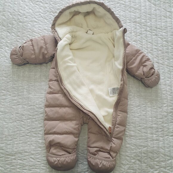 H&M Beige Baby Snowsuit Size 6 Months - Picture 3 of 7